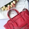 1:1 Mirror Celine Mini Luggage Bag In Red Calfskin