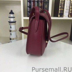 Cheap Celine Small Trotteur Bag In Bordeaux Grained Calfskin