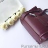 High Quality Celine Mini Luggage Bag In Burgundy Calfskin