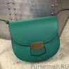 Wholesale Celine Trotteur Small Bag In Green Epsom Leather