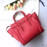 1:1 Mirror Celine Micro Luggage Bag In Red Calfskin