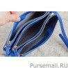 UK Celine Small Trio Crossbody Bag In Blue Calfskin