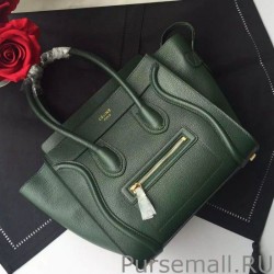 Best Celine Micro Luggage Bag In Green Goatskin