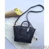 AAA+ Celine Nano Luggage Bag In Black Calfskin