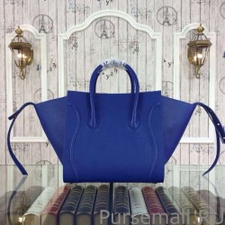 Inspired Celine Medium Phantom Bag In Blue Elephant Calfskin