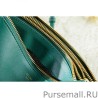 Replica Celine Small Trio Crossbody Bag In Green Calfskin