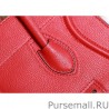 Inspired Celine Medium Phantom Bag In Red Drummed Leather