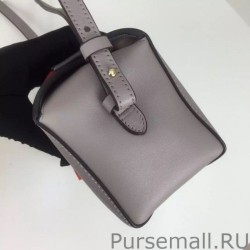 High Celine Box On Strap Bag In Grey Calfskin