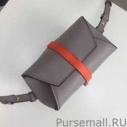 High Celine Box On Strap Bag In Grey Calfskin