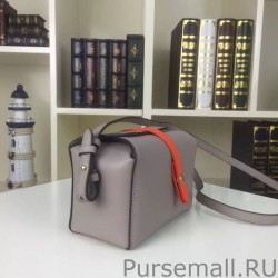 High Celine Box On Strap Bag In Grey Calfskin