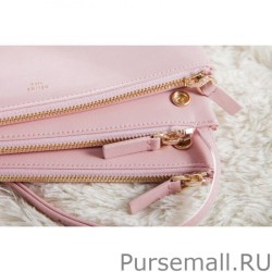 Cheap Celine Large Trio Crossbody Bag In Pink Calfskin