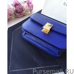 Top Celine Medium Classic Box Bag In Blue Goatskin