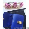 Top Celine Medium Classic Box Bag In Blue Goatskin