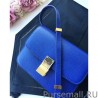 Top Celine Medium Classic Box Bag In Blue Goatskin