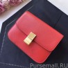 Top Quality Celine Medium Classic Box Bag In Red Goatskin