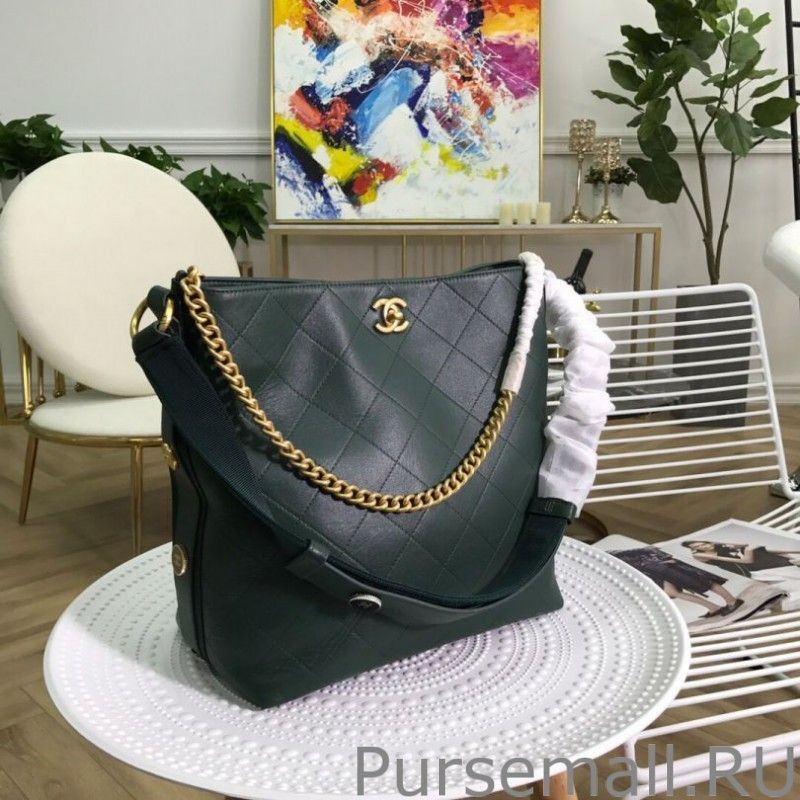 Copy CC Bucket Shopping Hobo Bag A57573 Green