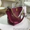 AAA+ CC Bucket Shopping Hobo Bag A57573 Maroon