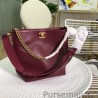 AAA+ CC Bucket Shopping Hobo Bag A57573 Maroon