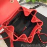 High Quality CC Logo Drawstring Bucket Bag AS0326 Red