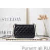 Luxury CC Pearl Small Flap Bag AS3001 Black