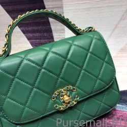 Knockoff Chain Infinity Handle Bag AS0970 Green