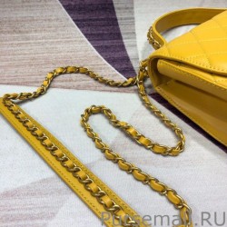 Wholesale Chain Infinity Handle Bag AS0970 Yellow