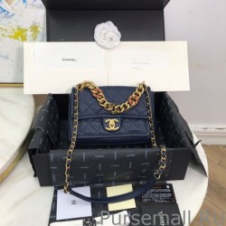 High Quality Chain Leather Link Bag AS0936 Blue