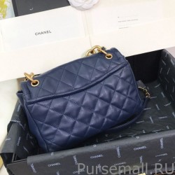 High Quality Chain Leather Link Bag AS0936 Blue