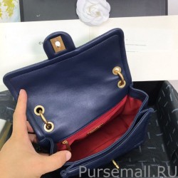 High Quality Chain Leather Link Bag AS0936 Blue