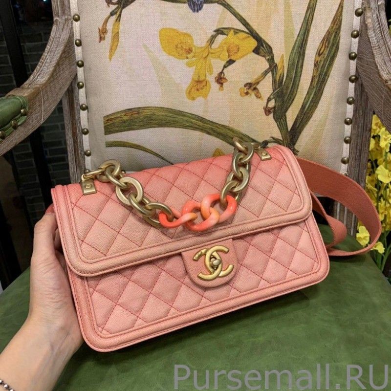 Fashion Chain Plain Elegant Imitation Shoulder Bags AS0062 Pink