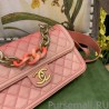 Fashion Chain Plain Elegant Imitation Shoulder Bags AS0062 Pink