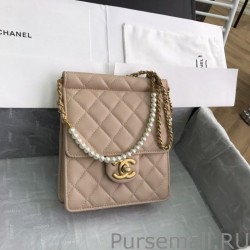 Replicas Chain With Pearl Bag AS0582 Apricot