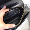 Replicas Chevron Calfskin Gold-Tone Metal Mini Flap Bag A57490 Black