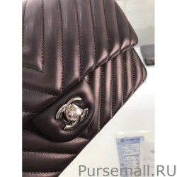 Copy Chevron Jumbo Flap Bag A01112 Black