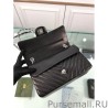 Copy Chevron Jumbo Flap Bag A01112 Black