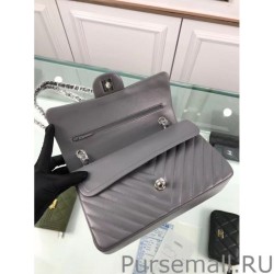 Top Quality Chevron Jumbo Flap Bag A01112 Gray