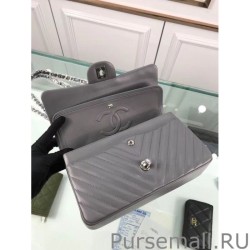 Top Quality Chevron Jumbo Flap Bag A01112 Gray