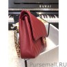 Replicas Chevron Tweed Medium Flap Bag A1112 Claret