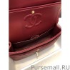 Replicas Chevron Tweed Medium Flap Bag A1112 Claret