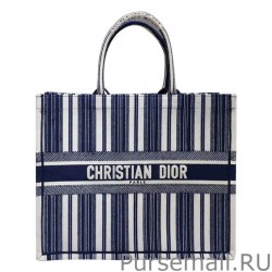 1:1 Mirror Christian Dior Book Tote bag M1286 Blue