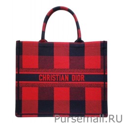 Cheap Christian Dior Book Tote Bag Red