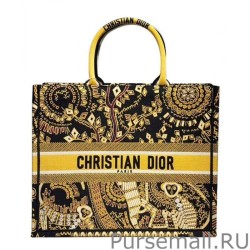 Cheap Christian Dior Book Tote bag Yellow