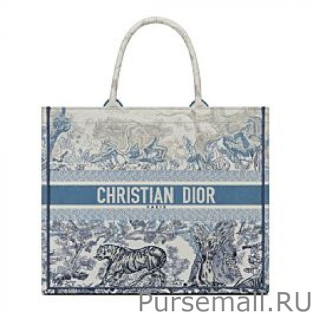 1:1 Mirror Christian Dior Book Tote Blue