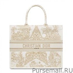 Perfect Christian Dior Book Tote Cream