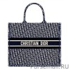 Designer Christian Dior Book Tote Dark Blue