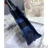 Top Quality Christian Dior Book Tote Mini Camouflage Embroidered Tote Dark Blue