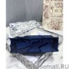 Top Quality Christian Dior Book Tote Mini Camouflage Embroidered Tote Dark Blue