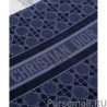 High Quality Christian Dior Cannage Embroidered Velvet Dior Book Tote Dark Blue