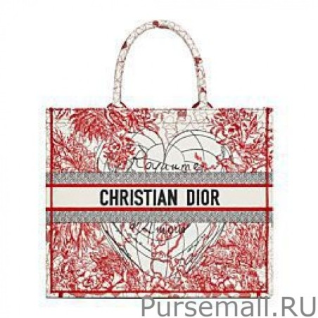 Replica Christian Dior Dioramour Dior Book Tote Red