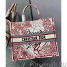 Replica Christian Dior Dioramour Dior Book Tote Red